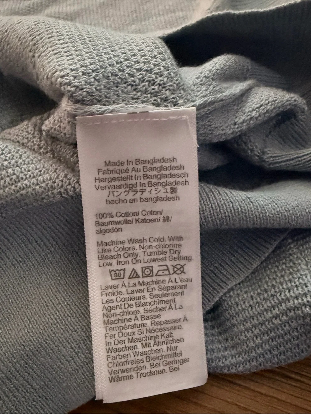 J. Crew Men’s Sky Blue Waffle-Knit Crewneck Sweater